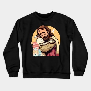 Jesus Loves Easter Bunny Crewneck Sweatshirt